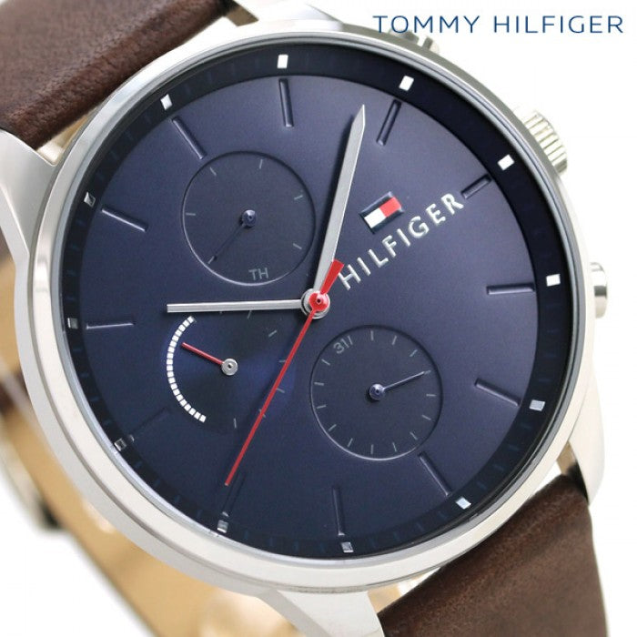 Buy Tommy Hilfiger Chase Black Dial Brown Leather Strap Watch for Men - 1791487 in Pakistan