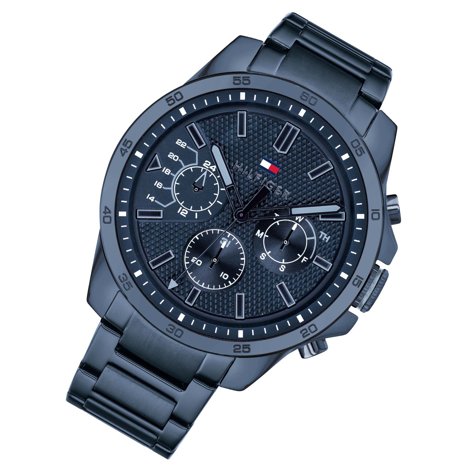 Buy Tommy Hilfiger Mens Chronograph Quartz Stainless Steel Blue Dial 46mm Watch - 1791560 in Pakistan