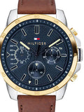 Buy Tommy Hilfiger Mens Quartz Leather Strap Blue Dial 48mm Watch - 1791561 in Pakistan