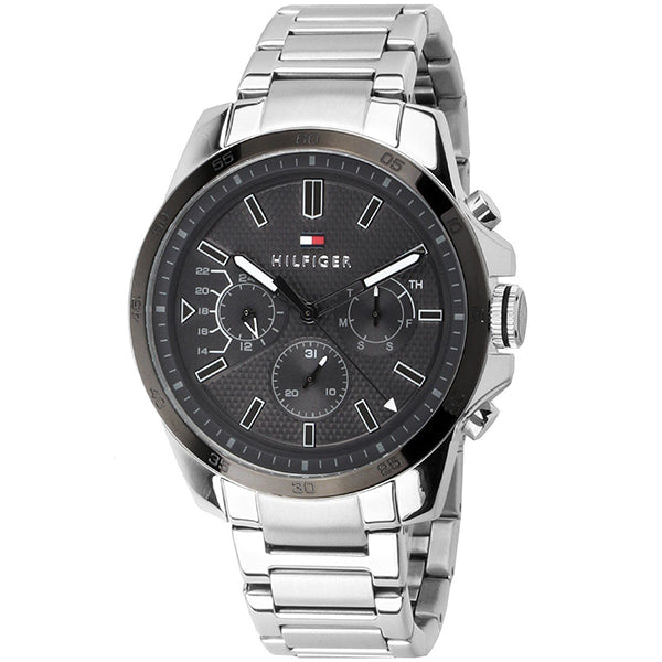 Buy Tommy Hilfiger Mens Quartz Stainless Steel Black Dial 48mm Watch - 1791564 in Pakistan