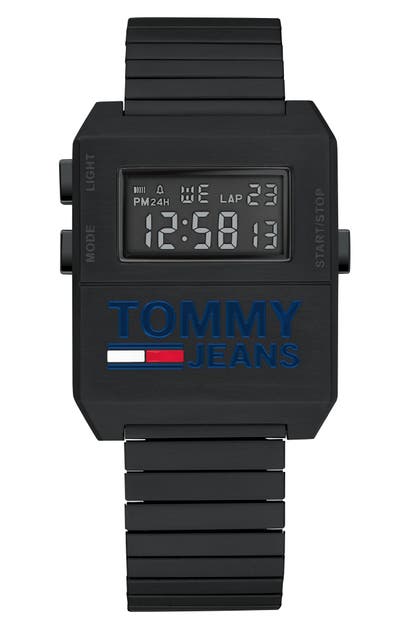 Buy Tommy Hilfiger Mens Digital Stainless Steel Black Dial 32mm Watch - 1791671 in Pakistan