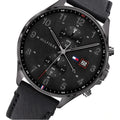 Buy Tommy Hilfiger Mens Quartz Leather Strap Black Dial 44mm Watch - 1791711 in Pakistan