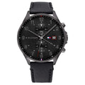 Buy Tommy Hilfiger Mens Quartz Leather Strap Black Dial 44mm Watch - 1791711 in Pakistan