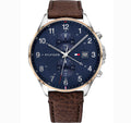 Buy Tommy Hilfiger West Blue Dial Brown Leather Strap Watch for Men - 1791712 in Pakistan