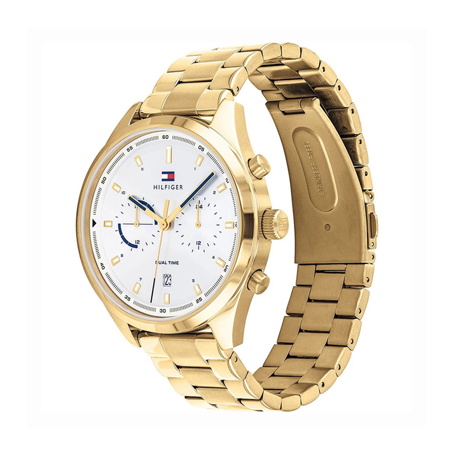 Buy Tommy Hilfiger Mens Quartz Stainless Steel Silver Dial 44mm Watch - 1791726 in Pakistan