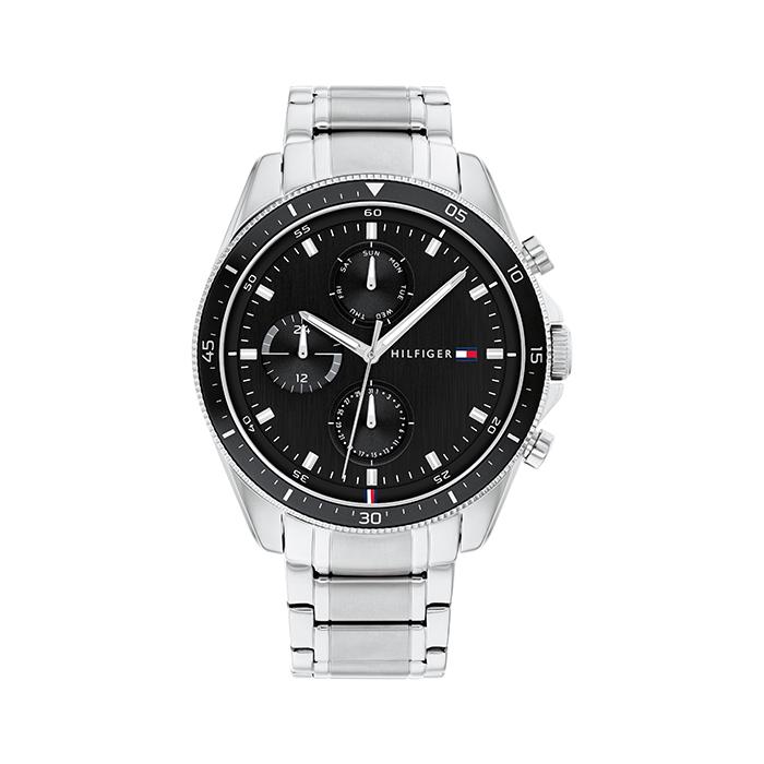 Buy Tommy Hilfiger Mens Quartz Silver Stainless Steel Black Dial 44mm Watch - 1791835 in Pakistan