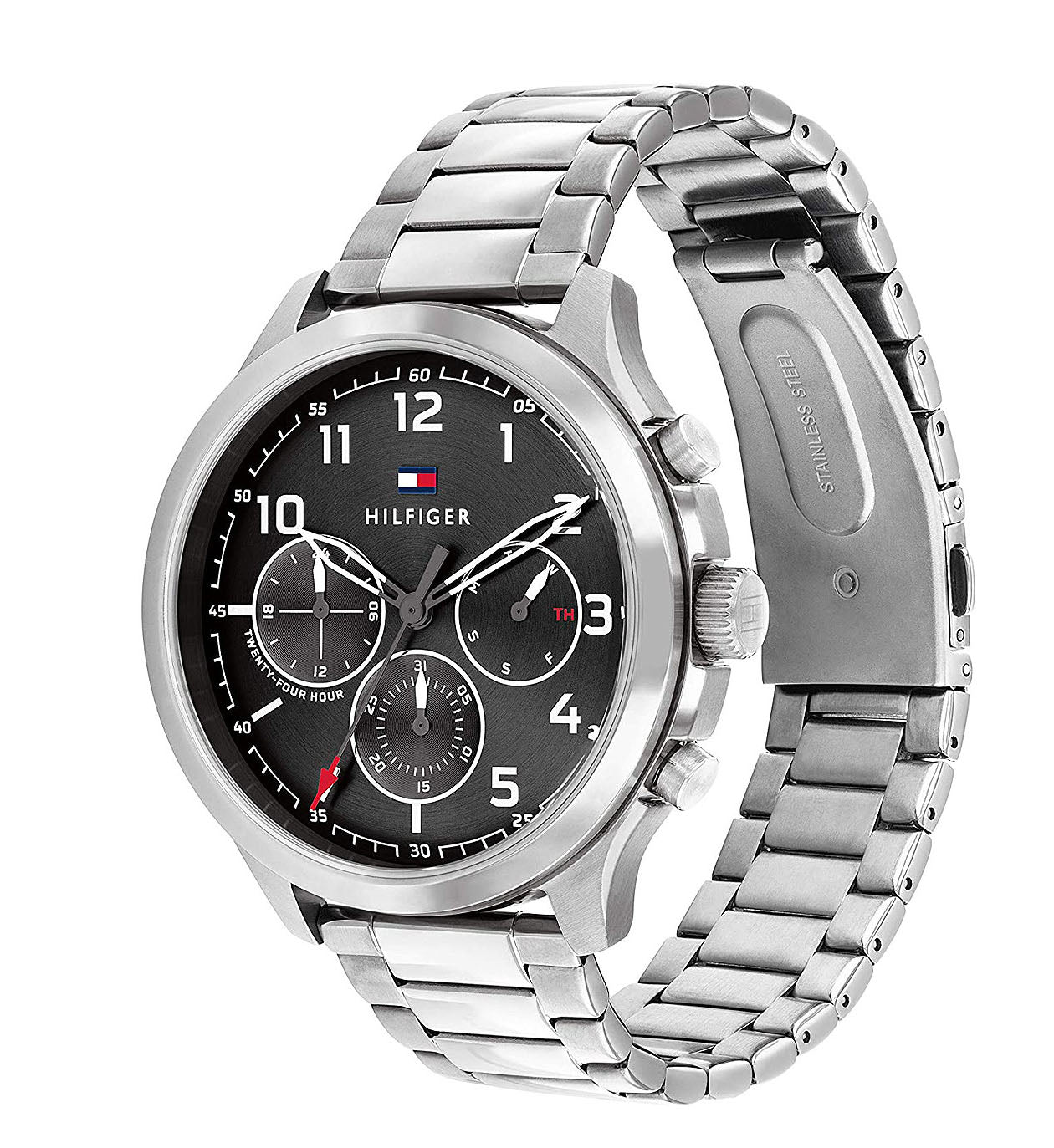 Buy Tommy Hilfiger Mens Quartz Stainless Steel Black Dial 45mm Watch - 1791852 in Pakistan