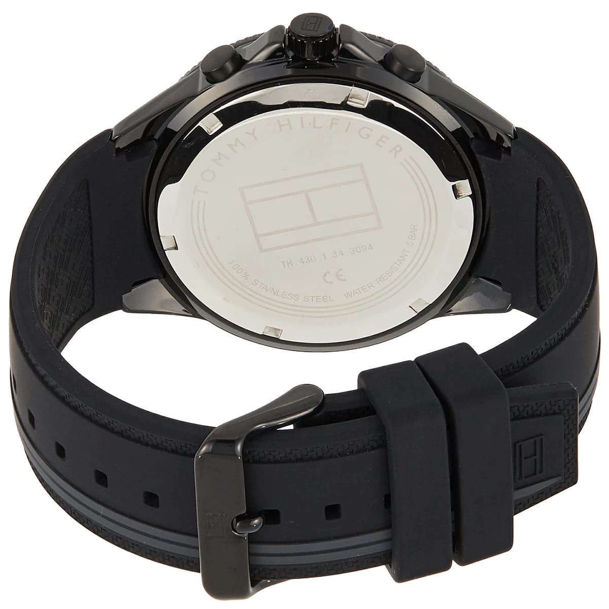 Buy Tommy Hilfiger Mens Quartz Black Silicone Strap Black Dial 47mm Watch - 1791861 in Pakistan