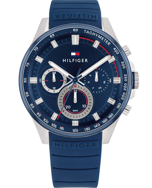 Buy Tommy Hilfiger Max Blue Dial Blue Rubber Strap Watch for Men - 1791970 in Pakistan