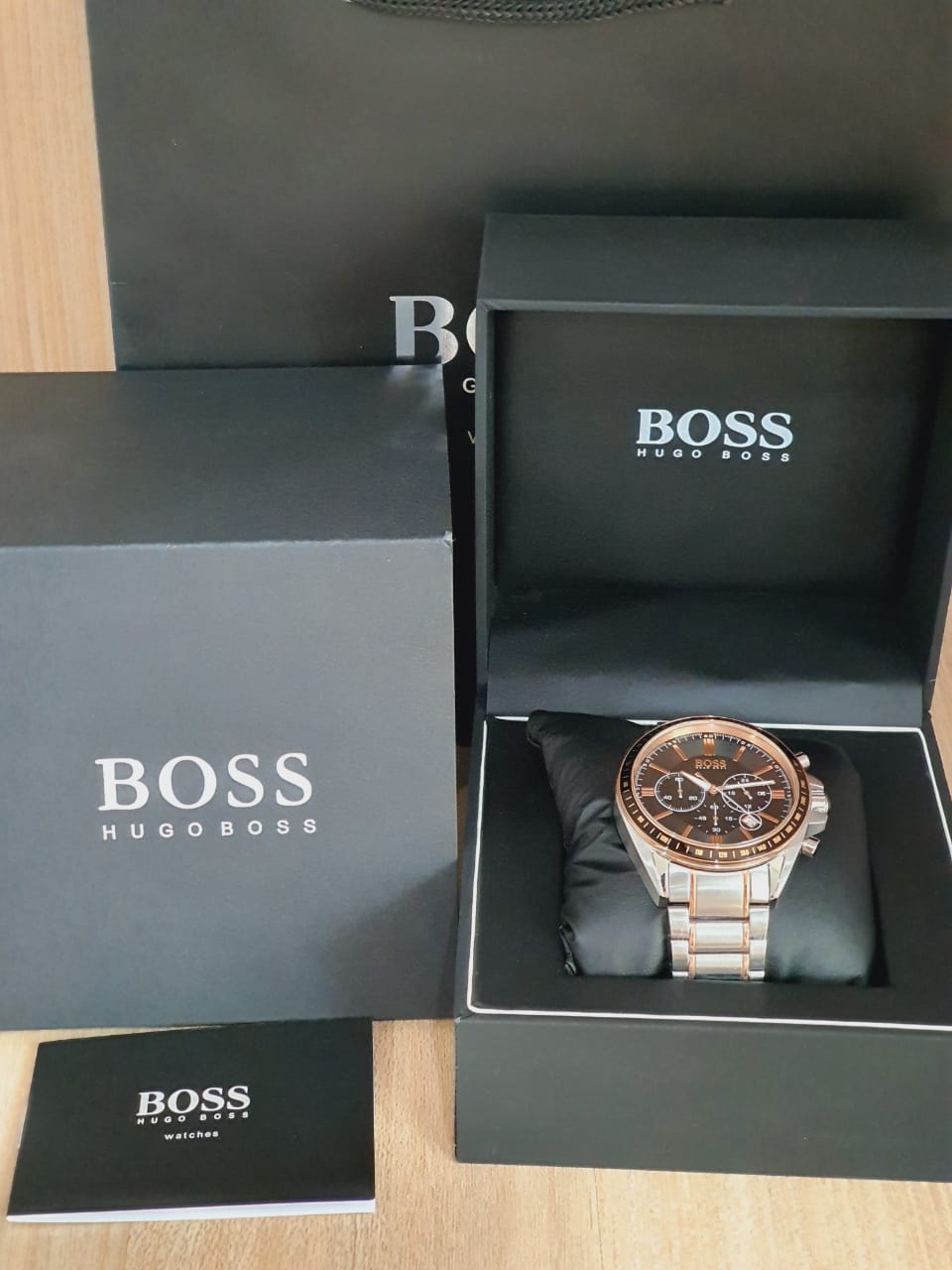 Buy Hugo Boss Mens Chronograph Quartz Stainless Steel Black Dial 47mm Watch - 1513094 in Pakistan