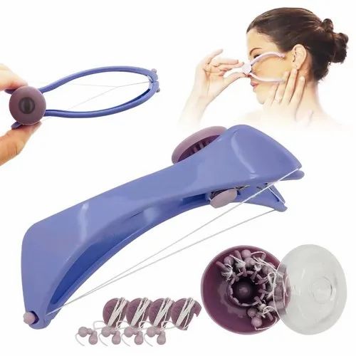 EASY SHOPE Slique Eyebrow Face and Body Hair Threading and Removal System  Tweezers for Eyebrows, Threading Tool, Threading Machine for Women, Purple  1-pcs. 