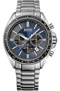 Buy Hugo Boss Mens Chronograph Quartz Stainless Steel Blue Dial 45mm Watch - 1513081 in Pakistan