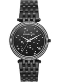 Buy Michael Kors Darci Black Dial with Diamonds Black Steel Strap Watch for Women - MK3787 in Pakistan