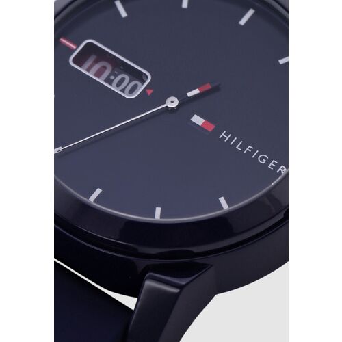 Buy Tommy Hilfiger Mens Quartz Silicone Strap Black Dial 42mm Watch - 1791382 in Pakistan