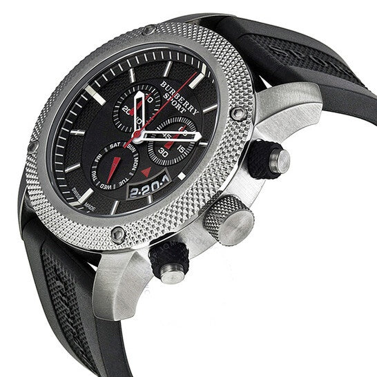 Buy Burberry Men's Quartz Black Silicone Strap Black Dial 44mm Watch BU7700 in Pakistan