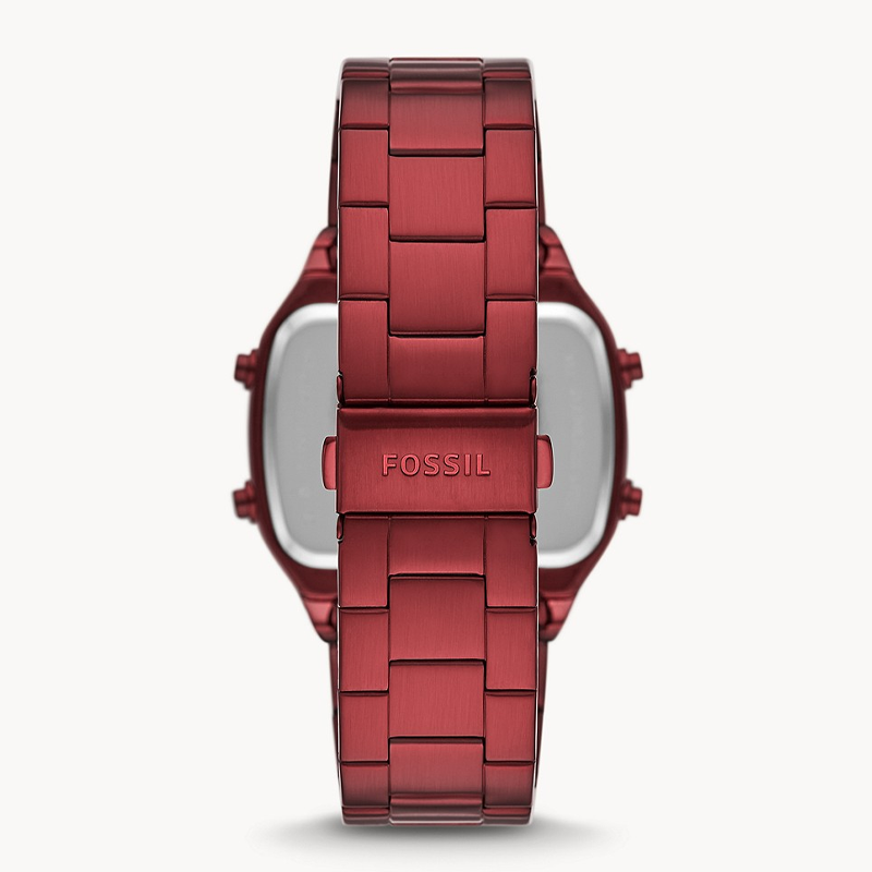 Buy Fossil Men's Digital Red Stainless Steel Negative Display Dial 40mm Watch FS5897 in Pakistan