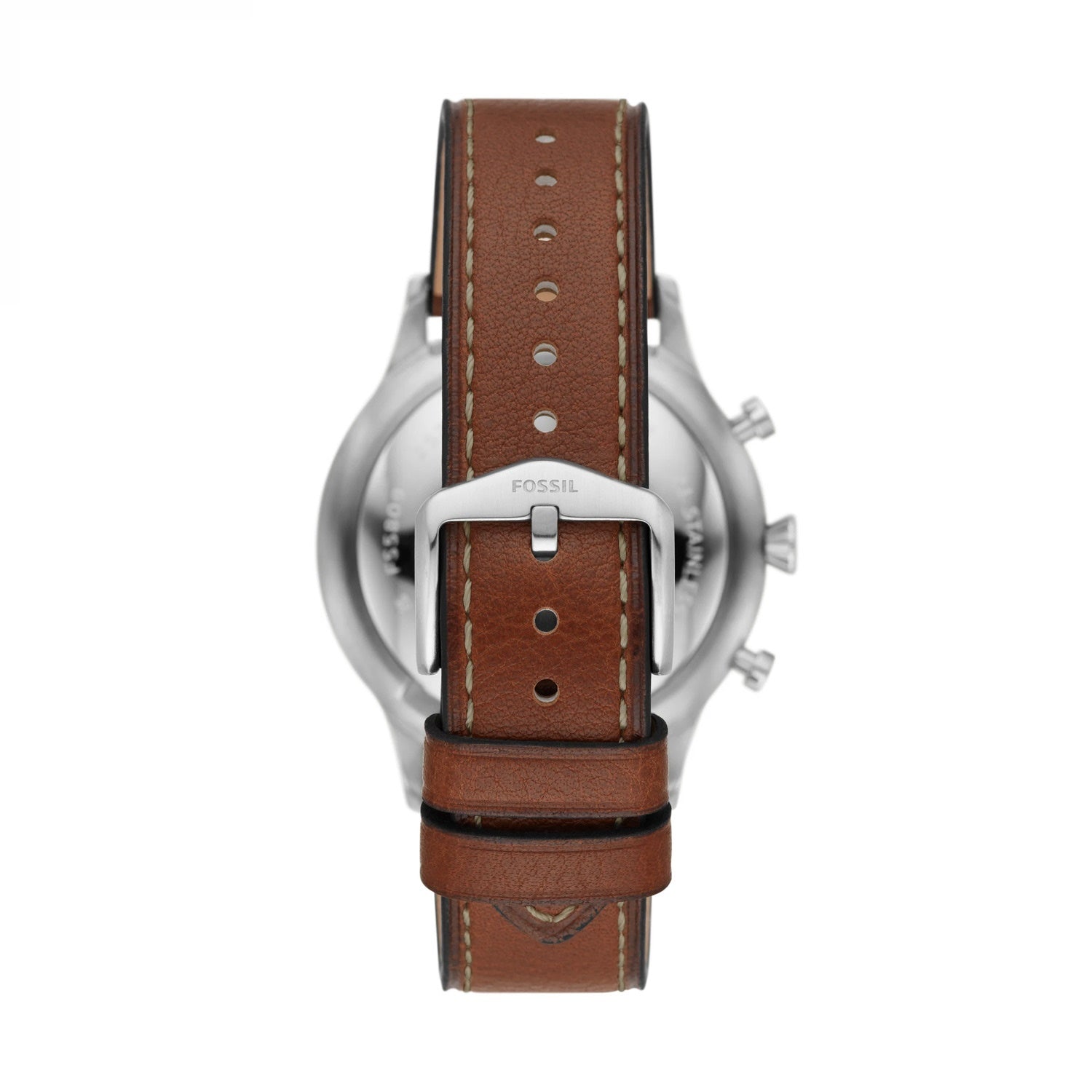 Buy Fossil Men's Quartz Brown Leather Strap Silver Dial 44mm Watch FS5809 in Pakistan