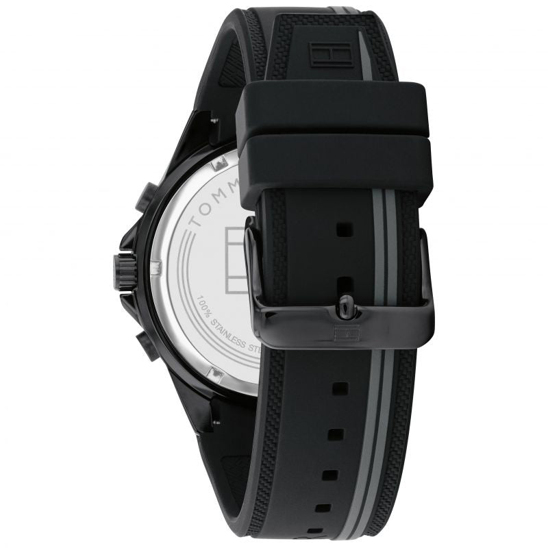 Buy Tommy Hilfiger Mens Quartz Black Silicone Strap Black Dial 47mm Watch - 1791861 in Pakistan