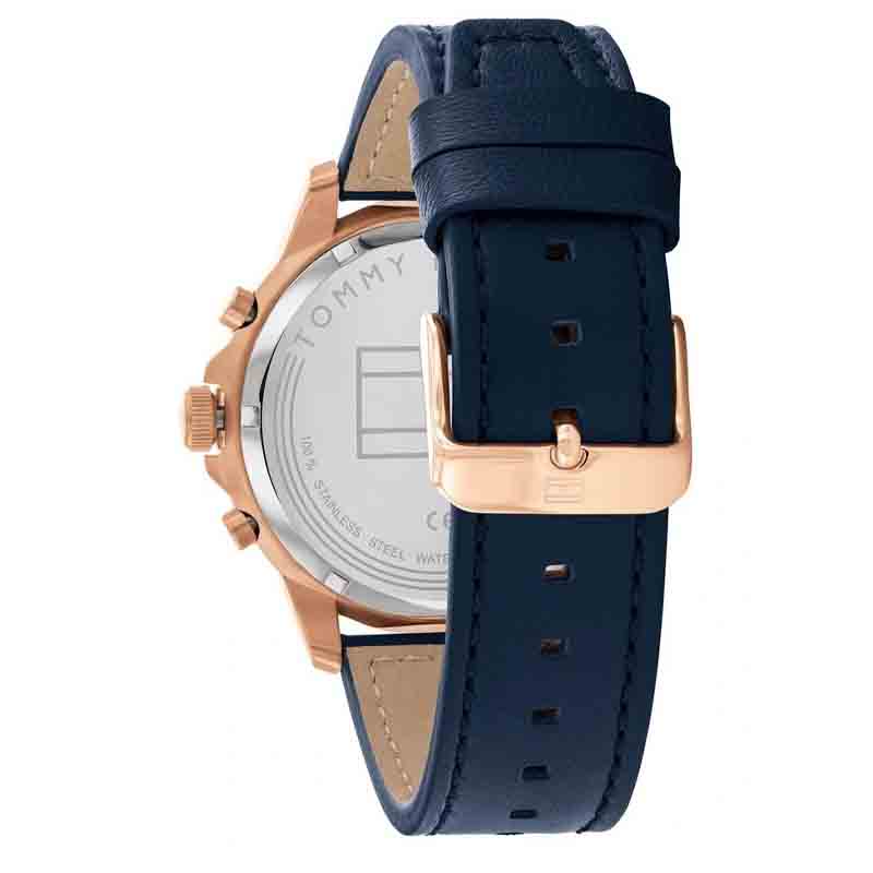 Buy Tommy Hilfiger Mens Quartz Blue Leather Strap Blue Dial 44mm Watch - 1710475 in Pakistan