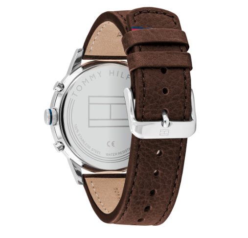 Buy Tommy Hilfiger Leonard Blue Dial Brown Leather Strap Watch for Men - 1791980 in Pakistan