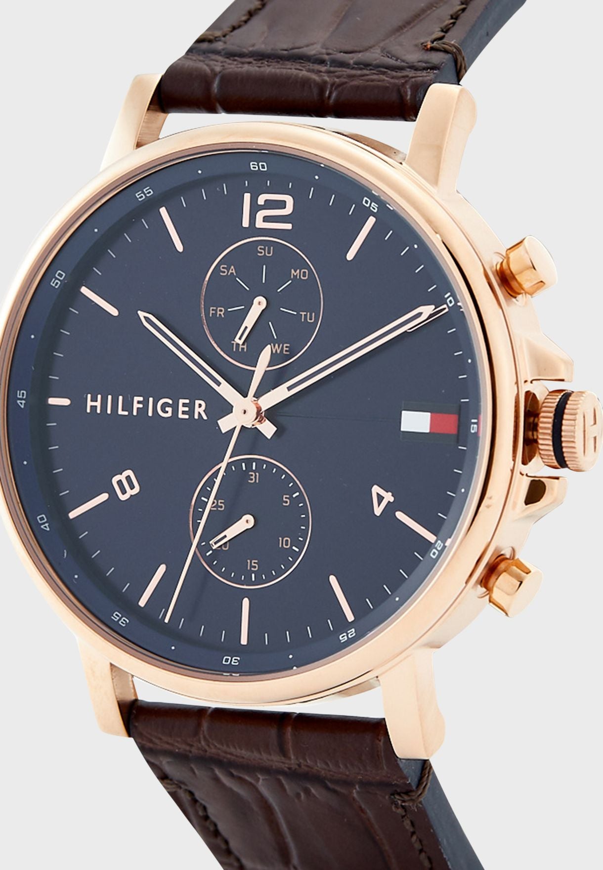 Buy Tommy Hilfiger Mens Quartz Leather Strap Blue Dial 44mm Watch - 1710418 in Pakistan