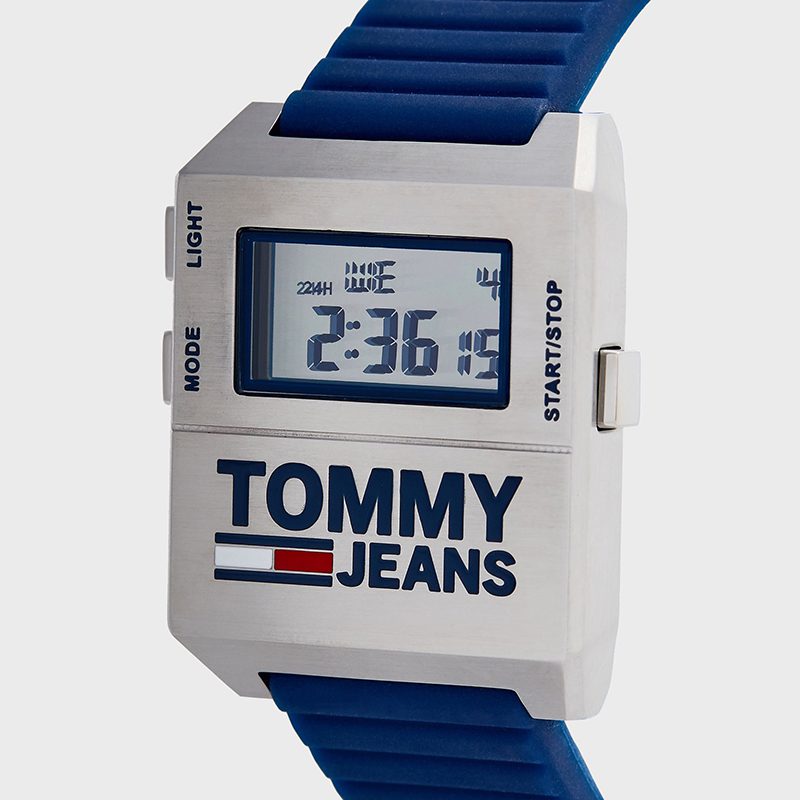 Buy Tommy Hilfiger Mens Digital Silicone Strap Silver Dial 32mm Watch - 1791673 in Pakistan