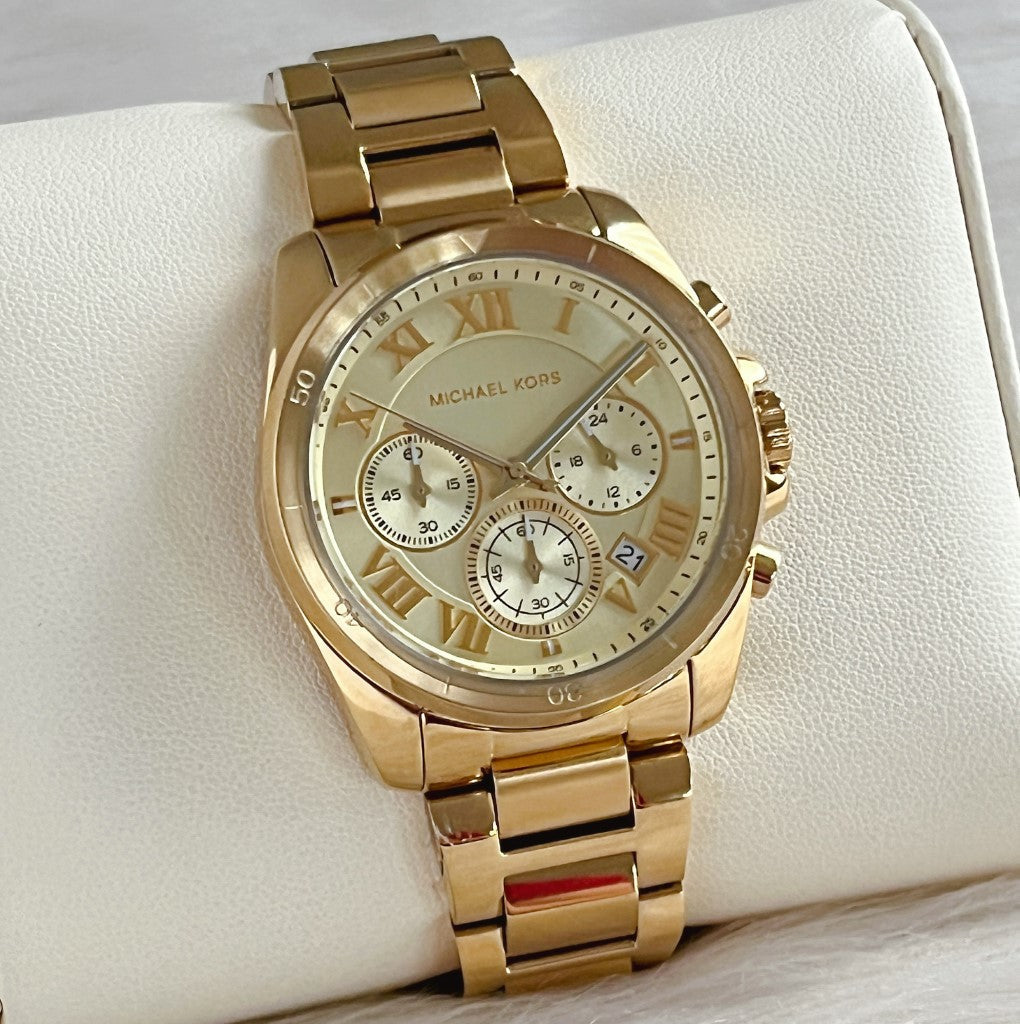 Buy Michael Kors Womens Quartz Chronograph Stainless Steel Gold Dial 40mm Watch - Mk6366 in Pakistan