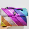 Buy Kurt Geiger London Kensington Stripe Leather Shoulder Bag Medium - Rainbow in Pakistan