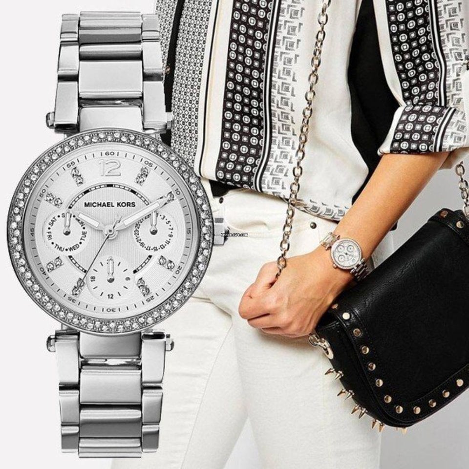 Buy Michael Kors Womens Quartz Stainless Steel Silver Dial 33mm Watch - Mk5615 in Pakistan