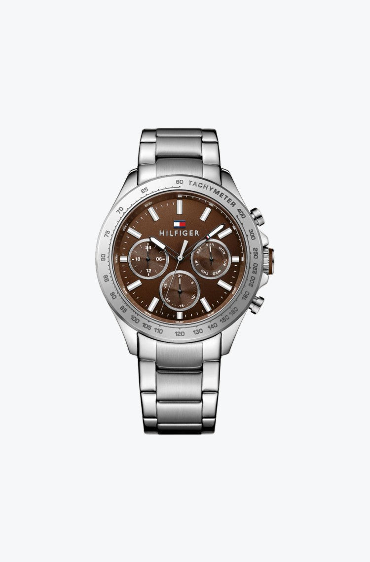 Buy Tommy Hilfiger Mens Quartz Stainless Steel Brown Dial 44mm Watch - 1791229 in Pakistan