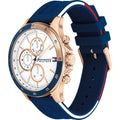 Buy Tommy Hilfiger Mens Quartz Silicone Strap White Dial 46mm Watch - 1791778 in Pakistan