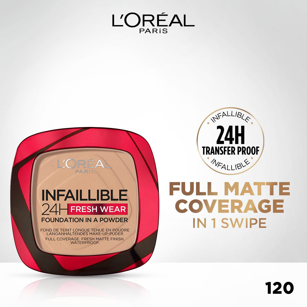 Buy L'oreal Paris Infallible Fresh Wear Foundation In A Powder Up To 24 Hour Wear - 120 Vanilla in Pakistan