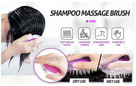 Buy Silicone Shampoo Hair Wash Brush - Random Color in Pakistan