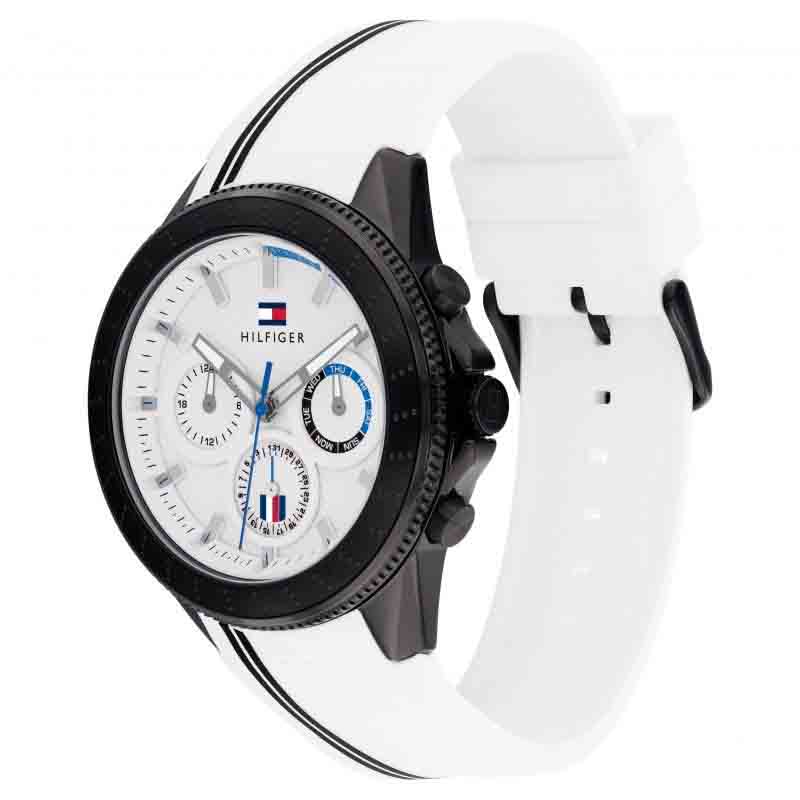 Buy Tommy Hilfiger Aiden White Dial White Rubber Strap Watch for Men - 1791862 in Pakistan