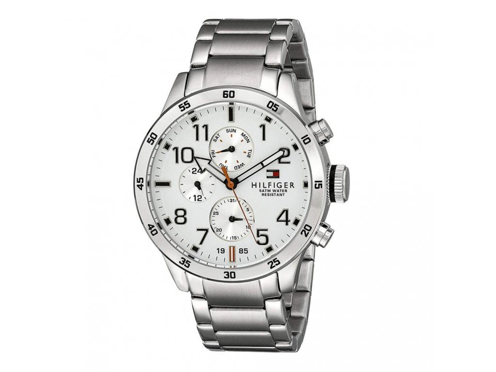 Buy Tommy Hilfiger Mens Quartz Stainless Steel White Dial 46mm Watch - 1791140 in Pakistan