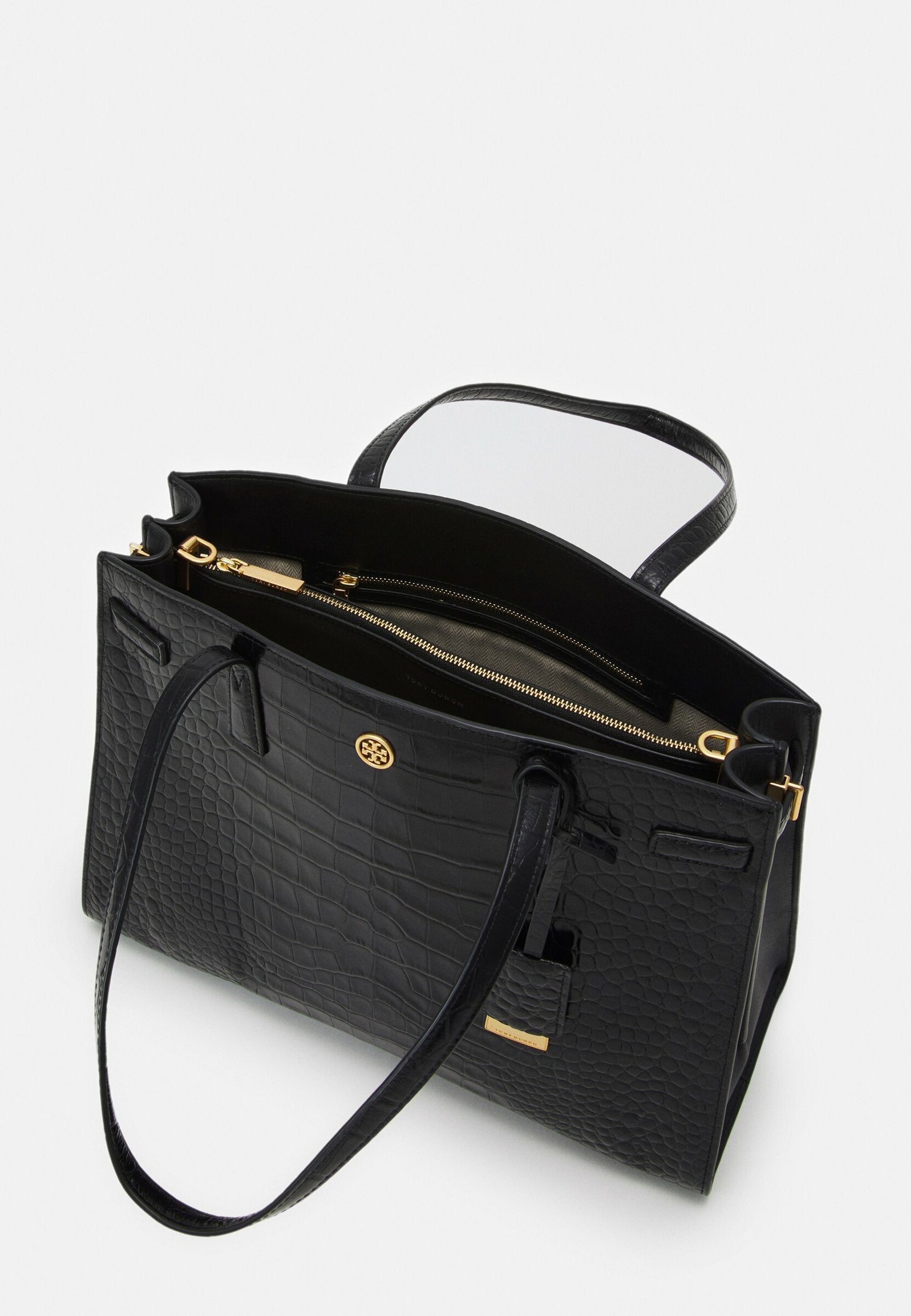 Buy Tory Burch Walker Embossed Small Satchel For Women - Black in Pakistan