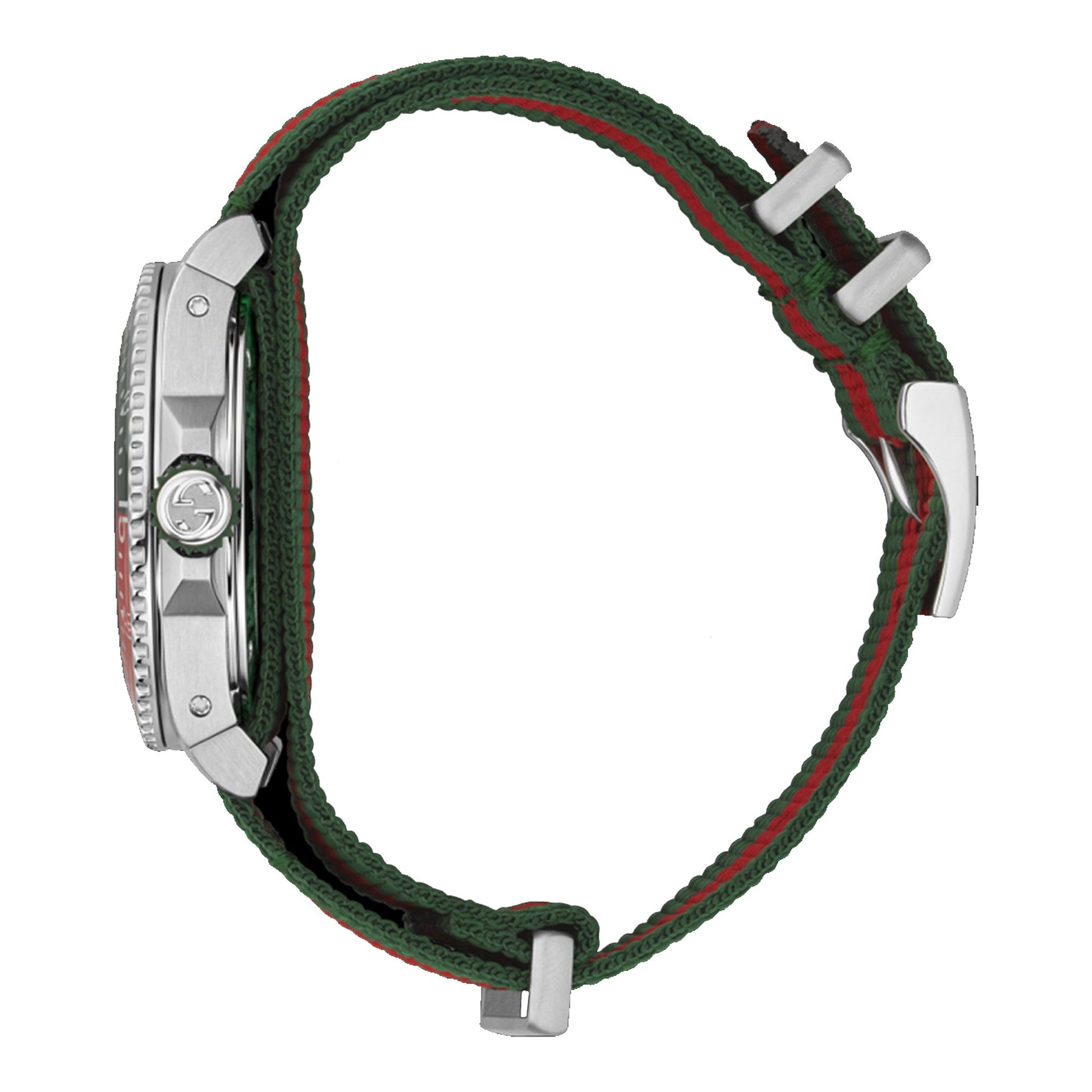 Buy Gucci Men's Swiss Made Quartz Nylon Strap Green Dial 45mm Watch YA136339 in Pakistan