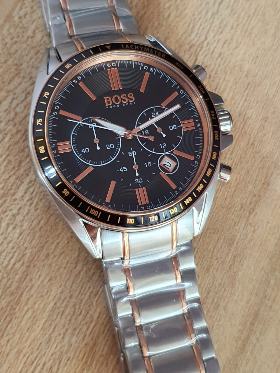 Buy Hugo Boss Mens Chronograph Quartz Stainless Steel Black Dial 47mm Watch - 1513094 in Pakistan