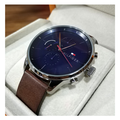 Buy Tommy Hilfiger Chase Black Dial Brown Leather Strap Watch for Men - 1791487 in Pakistan