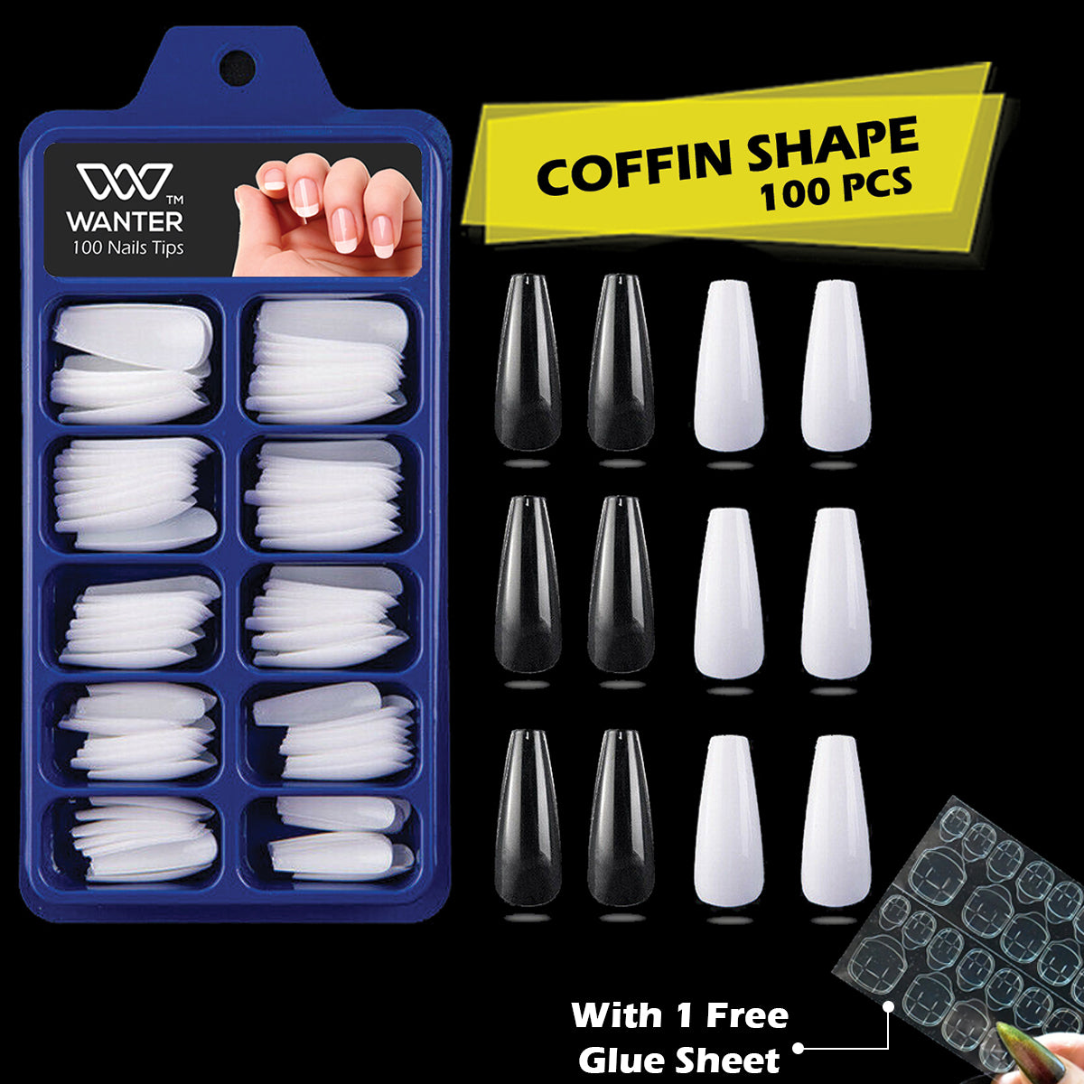 Buy 100pcs Fake Acrylic Nail Tips in Pakistan