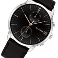 Buy Tommy Hilfiger Mens Quartz Leather Strap Black Dial 44mm Watch - 1710406 in Pakistan