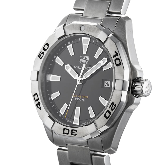 Buy Tag Heuer Aquaracer Black Dial Silver Steel Strap Watch for Men - WBD1110.BA0928 in Pakistan