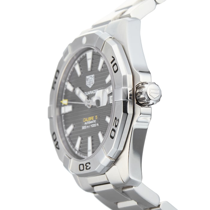 Buy TAG Heuer Aquaracer Calibre 5 Automatic Grey Dial Silver Steel Strap Watch for Men - WBD2113.BA0928 in Pakistan