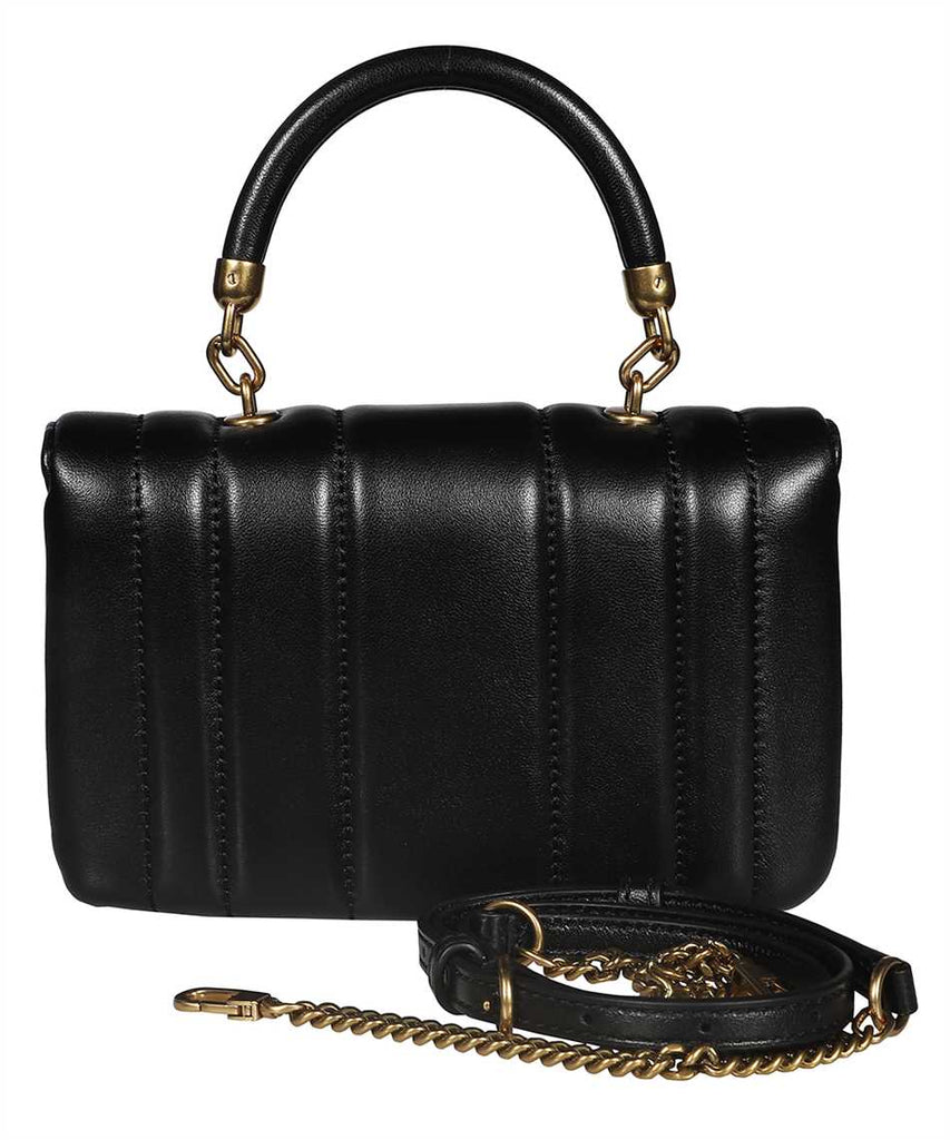 Tory Burch Kira Quilted Leather Cross Body Bag in Black