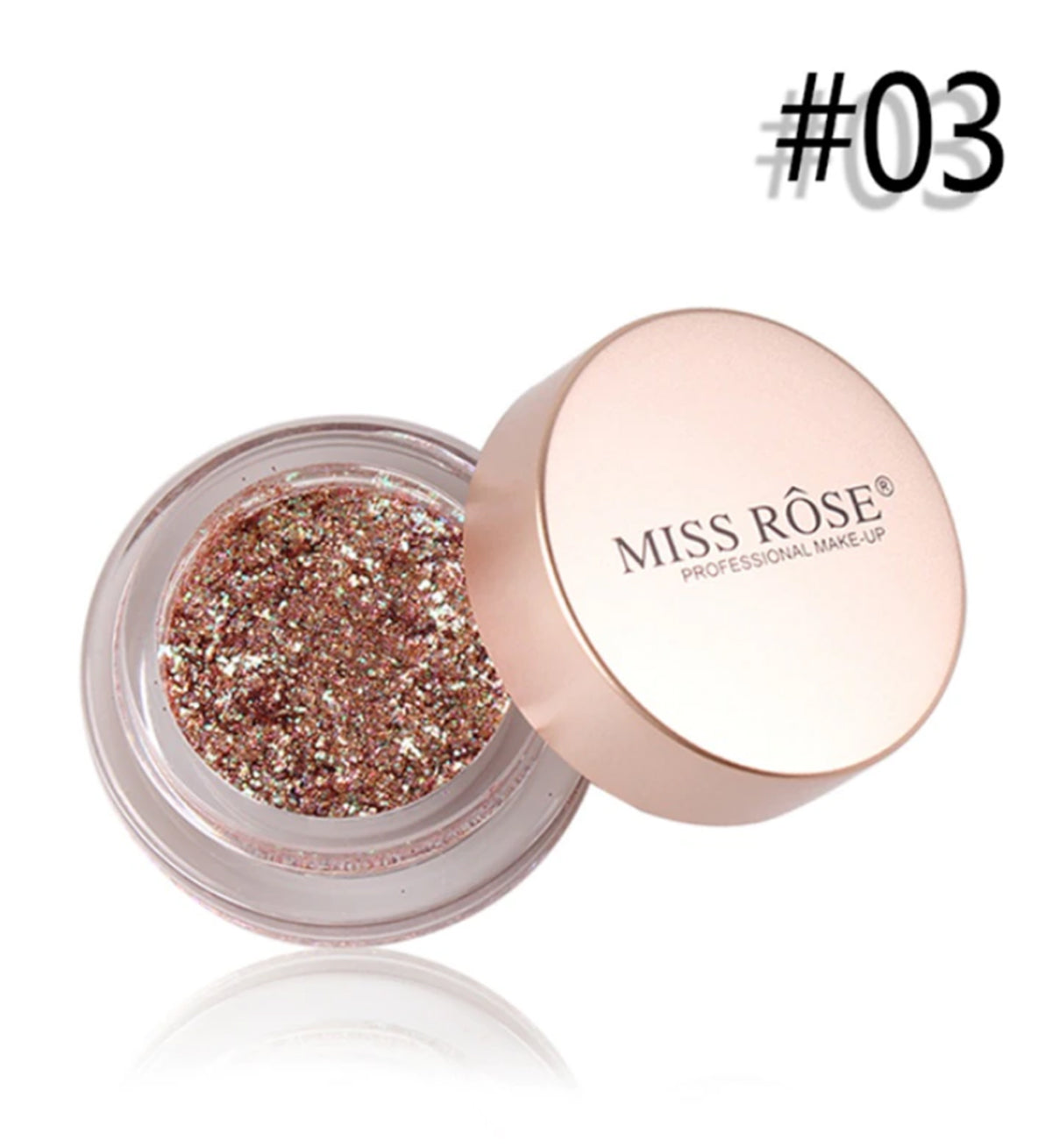 Buy Miss Rose Glitter Metallic Shimmer Pearl Colorful Glitter Highlighter Cream in Pakistan
