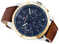 Buy Tommy Hilfiger Mens Quartz Leather Strap Blue Dial 48mm Watch - 1791561 in Pakistan