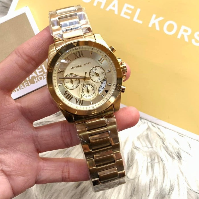 Buy Michael Kors Womens Quartz Chronograph Stainless Steel Gold Dial 40mm Watch - Mk6366 in Pakistan