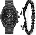 Buy Hugo Boss Mens Chronograph Quartz Stainless Steel Black Dial 44mm Watch - 1513960 in Pakistan