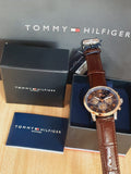 Buy Tommy Hilfiger Mens Quartz Leather Strap Blue Dial 44mm Watch - 1791290 in Pakistan