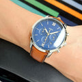 Buy Fossil Neutra Chronograph Blue Dial Brown Leather Strap Watch for Men - FS5453 in Pakistan